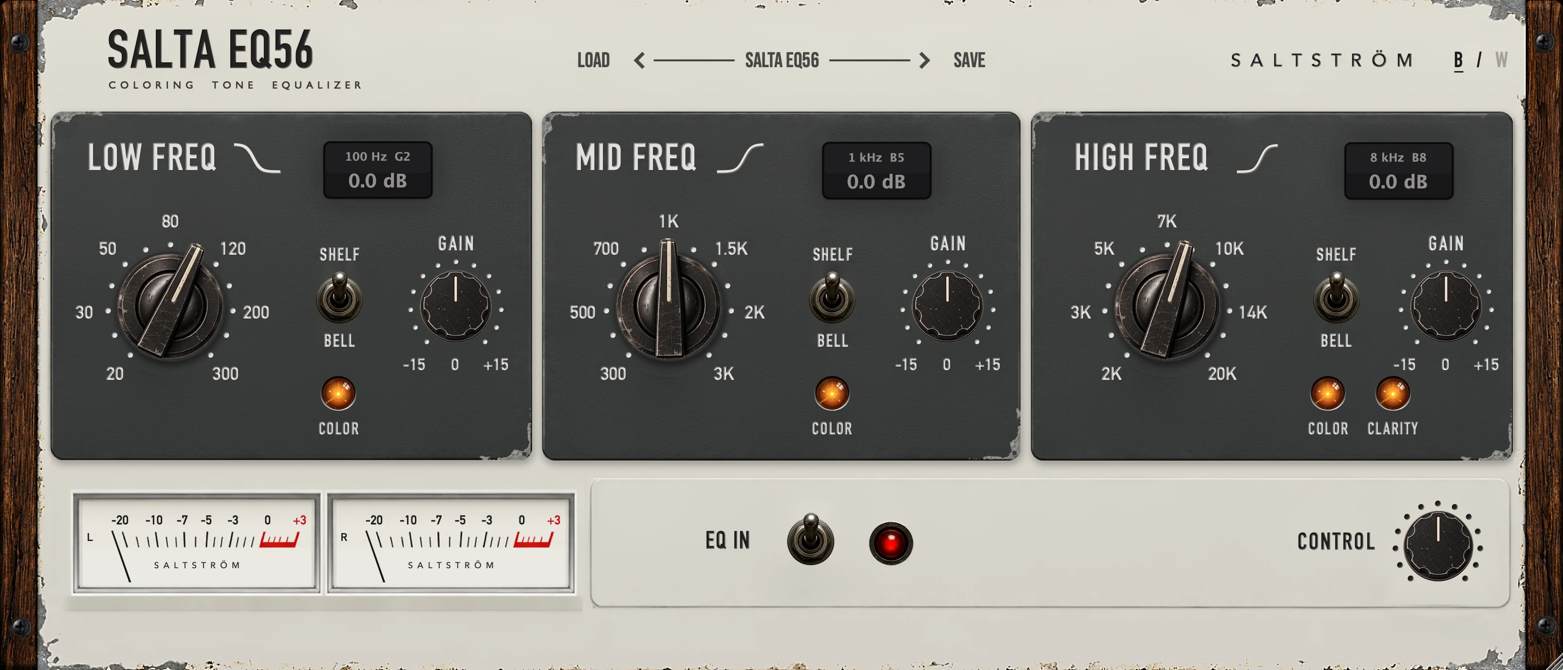 SALTA EQ56 panel with every control marked